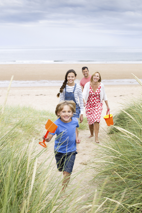 Familie am Strand