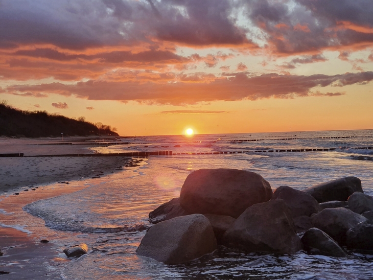 Sonnenuntergang am Strand